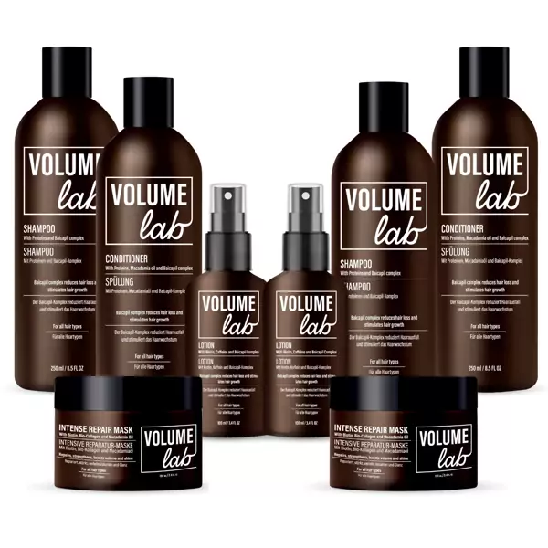 VOLUME LAB pažeistų plaukų atstatymo sistema per 3 minutes